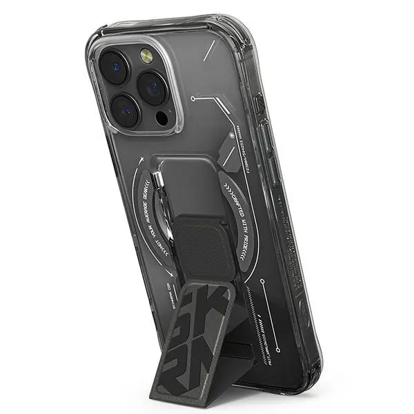 Etui Skinarma Helio Magnetic Charging + Grip Stand do iPhone 16 Pro Max Czarny