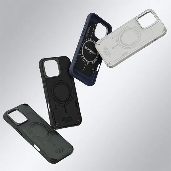Etui Skinarma Mecha Magnetic Charging do iPhone 16 Pro Max Granatowy