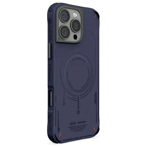 Etui Skinarma Mecha Magnetic Charging do iPhone 16 Pro Max Granatowy