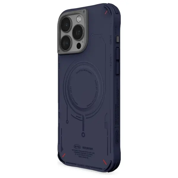 Etui Skinarma Mecha Magnetic Charging do iPhone 16 Pro Max Granatowy