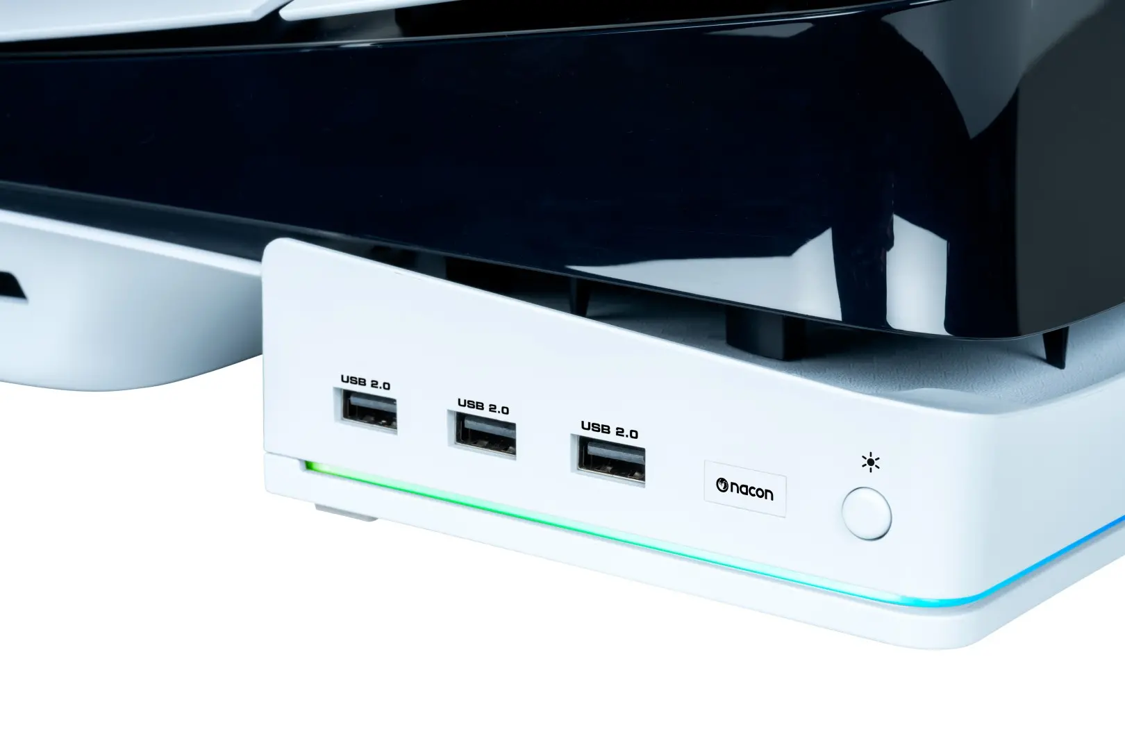 Podstawka Nacon na konsolę PS5 Slim z RGB i HUB USB