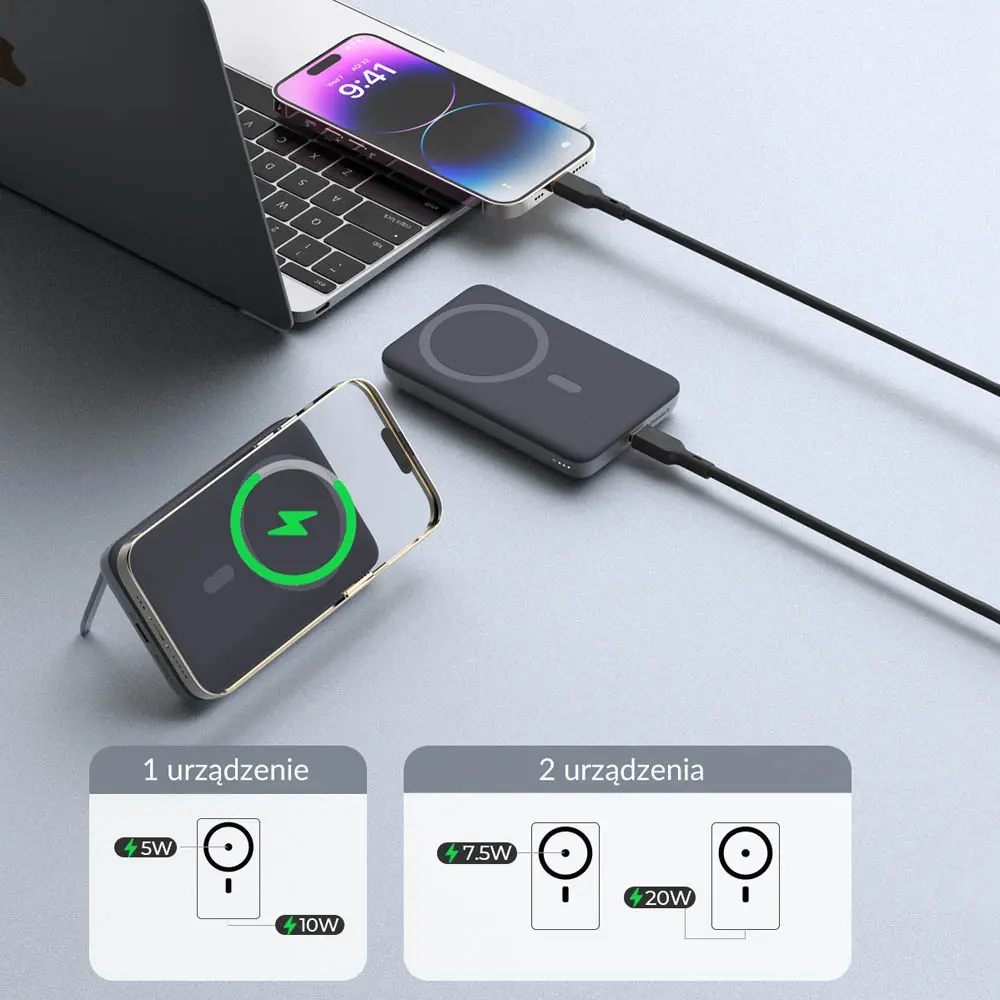 Powerbank Aukey PB-MS01 6700mAh 20W Czarny