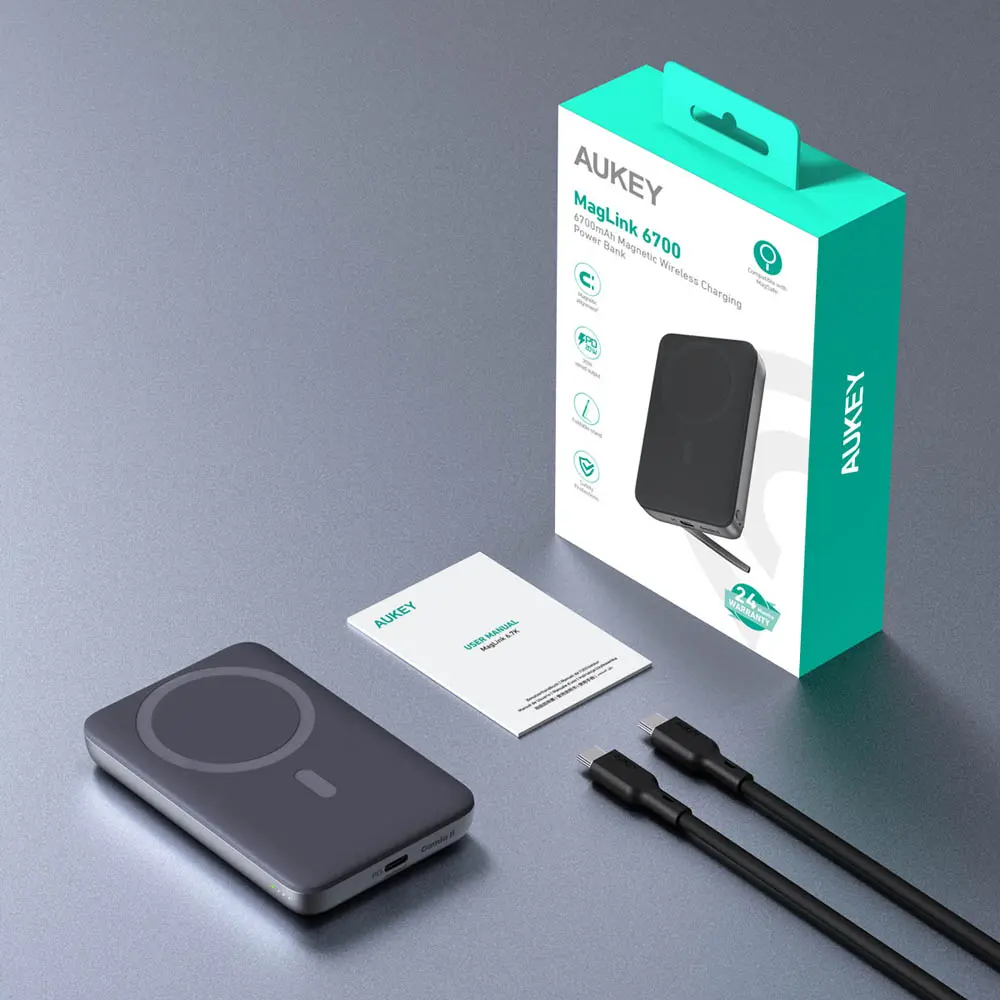 Powerbank Aukey PB-MS01 6700mAh 20W Czarny