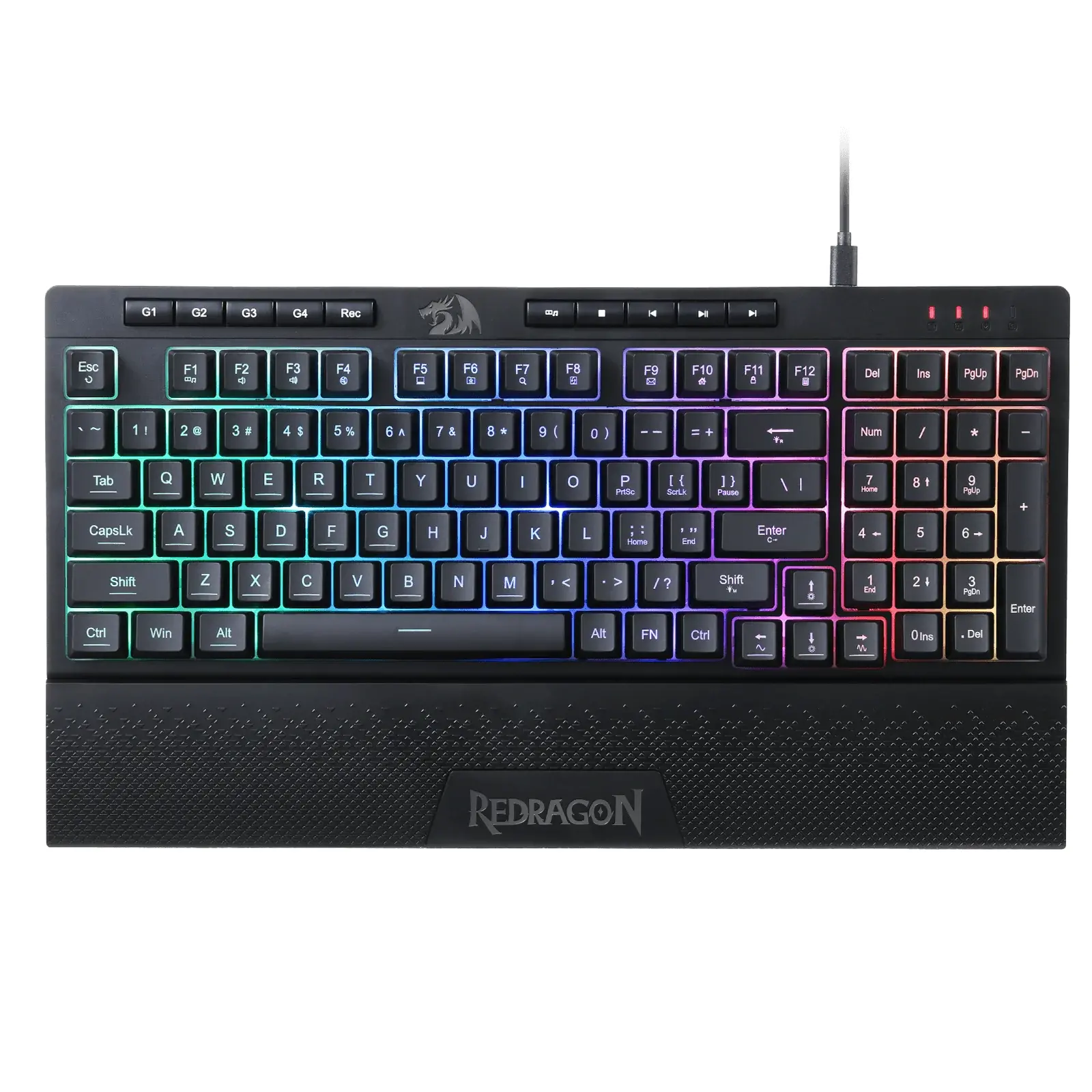 Klawiatura membranowa Redragon K515-RGB SHIVA 98 Linear Switch Czarny