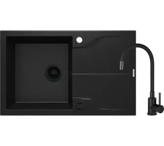 Zlewozmywak Deante Andante ZQNNN113 Nero + bateria Nero