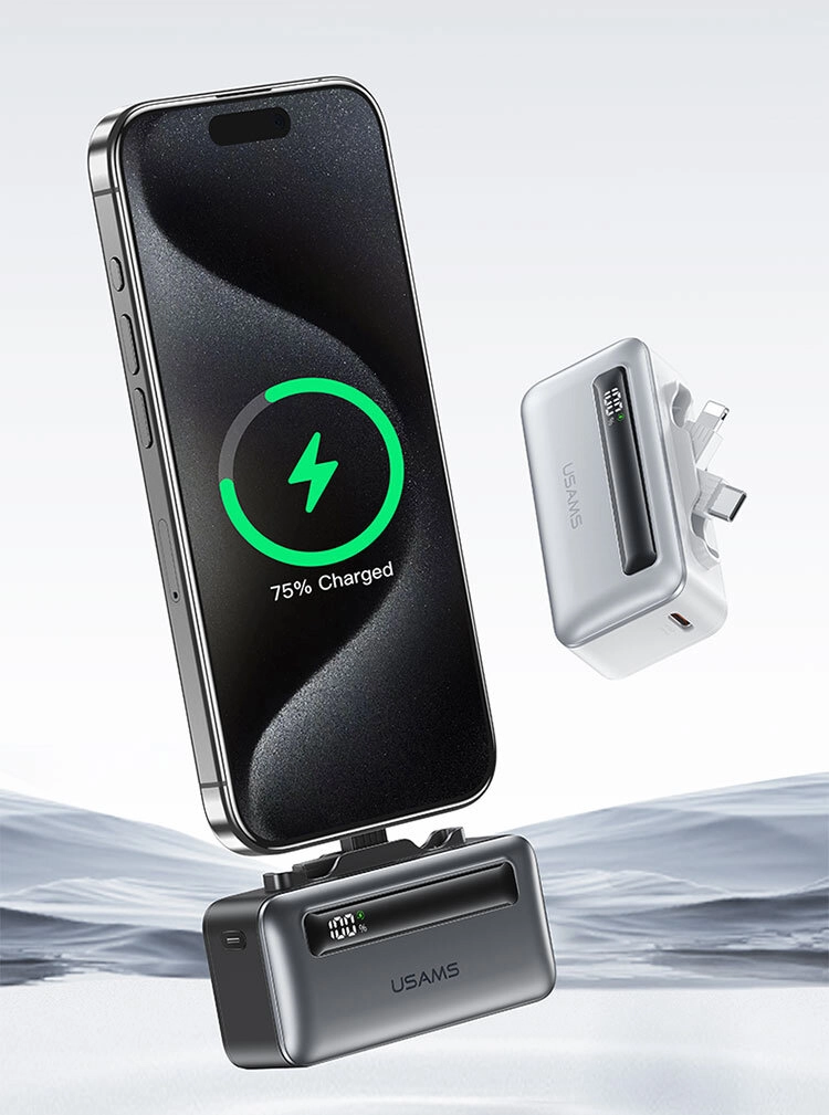 Powerbank USAMS US-CD233 (4K5CD23301) 4500mAh 20W PD Fast Charge XB Series Ciemnoszary