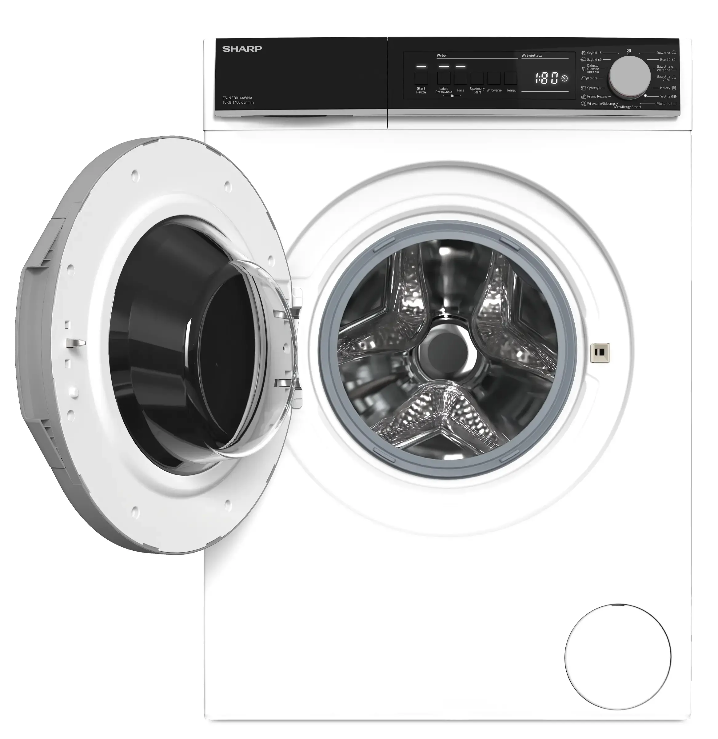 Pralka Sharp ES-NFB014AWNA-PL 10kg 1400obr/min