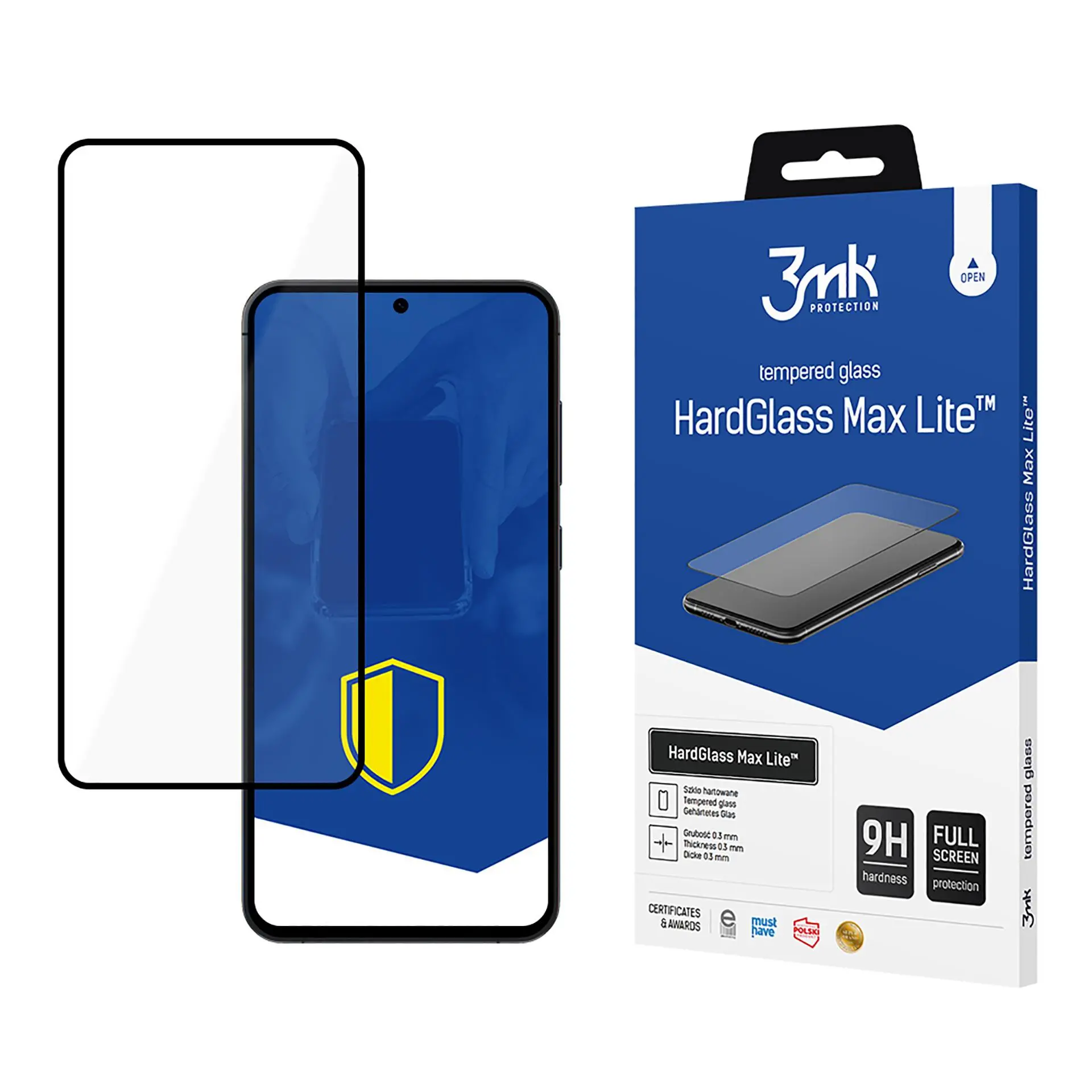 Szkło hartowane 3mk HardGlass Max Lite Black do Samsung Galaxy S25