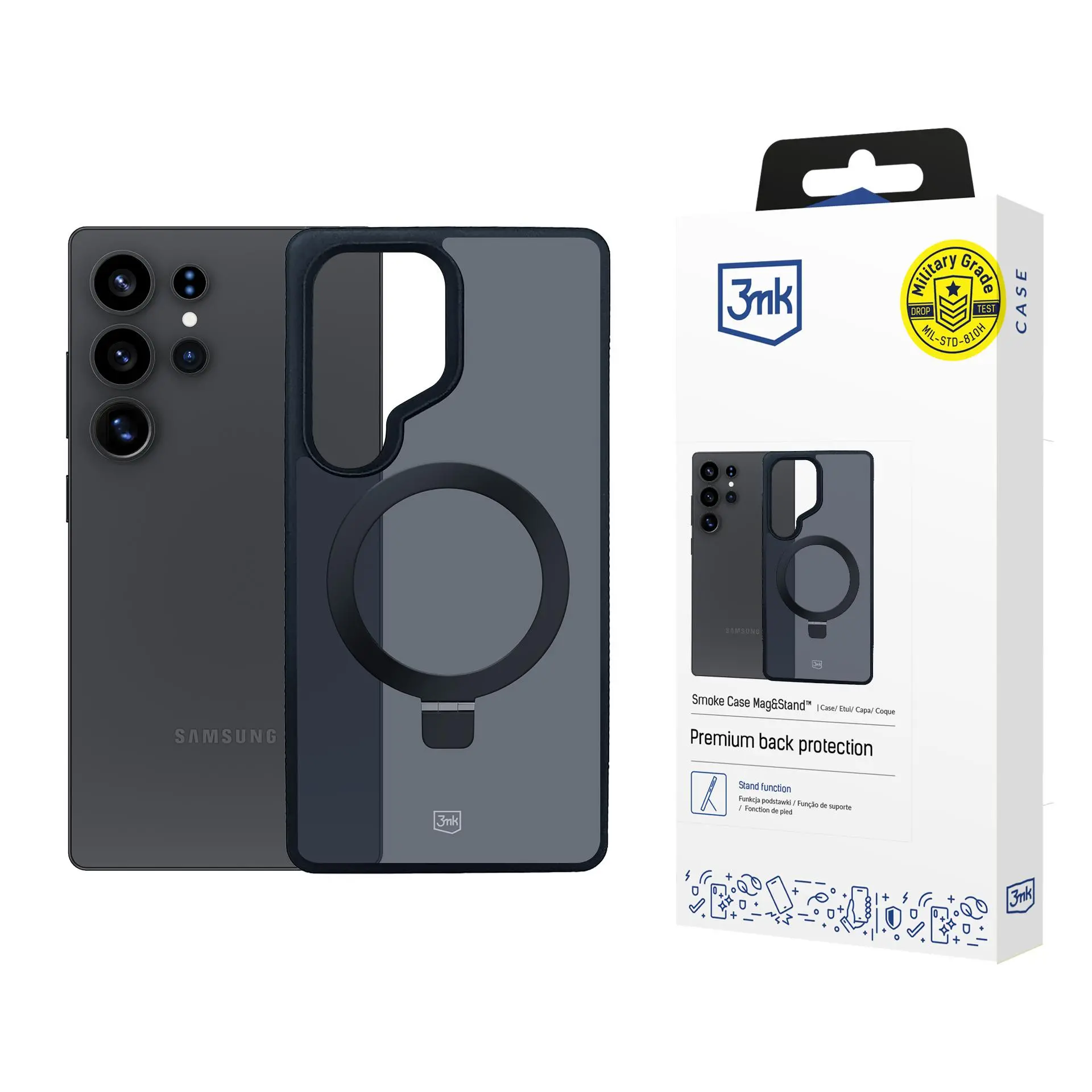 Etui 3mk Smoke Case Mag&Stand do Samsung Galaxy S25 Ultra