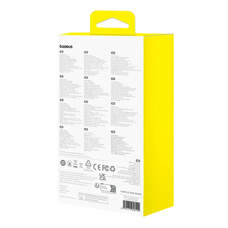 Powerbank Baseus P10022804313-00 Airpow 20000mAh 20W Niebieski