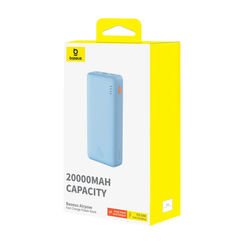 Powerbank Baseus P10022804313-00 Airpow 20000mAh 20W Niebieski