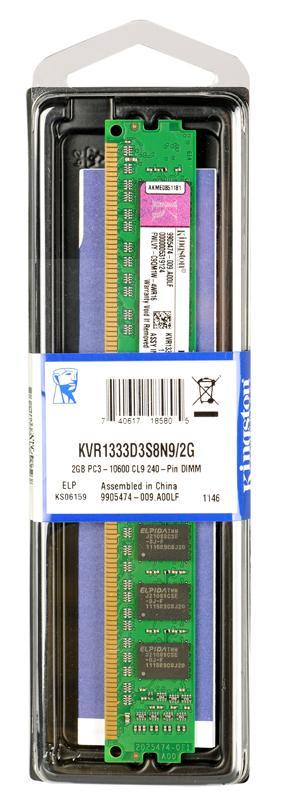 Pamięć RAM Kingston DDR3 2GB 1333 CL9