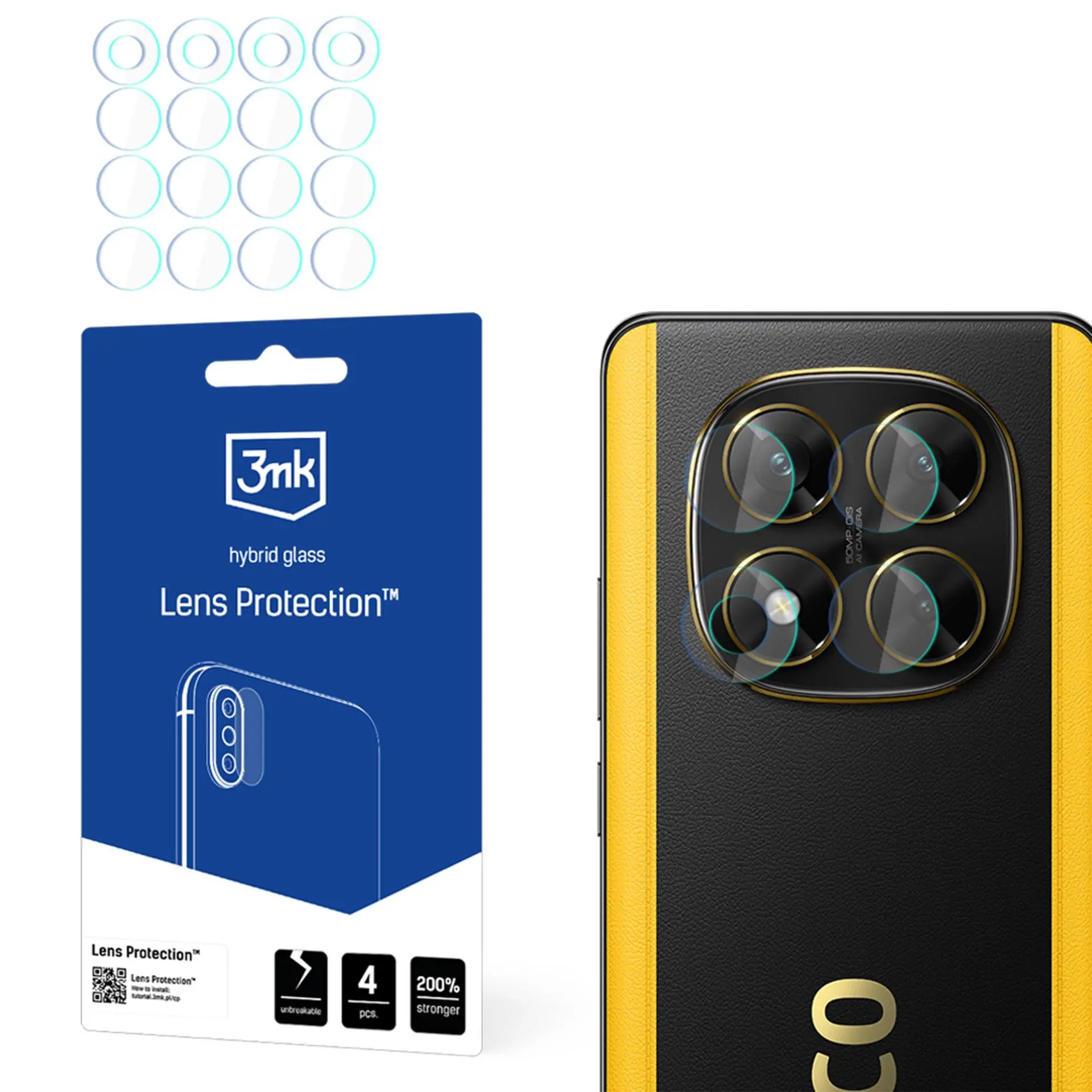 Szkło hybrydowe 3mk Lens Protection do POCO X7