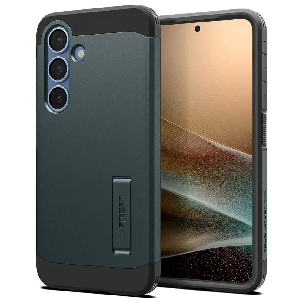 Etui Spigen Tough Armor MagSafe do Galaxy S25 Plus Zielony