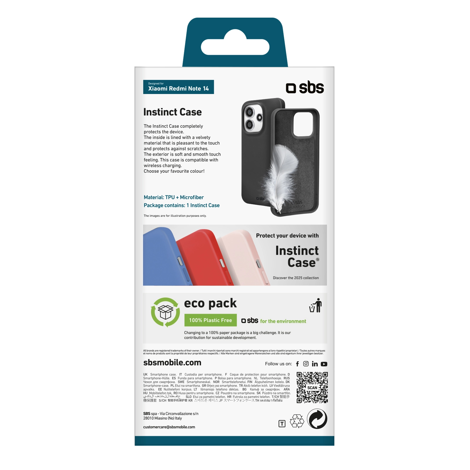 Etui SBS Instinct do Xiaomi Redmi Note 14 5G Czarny
