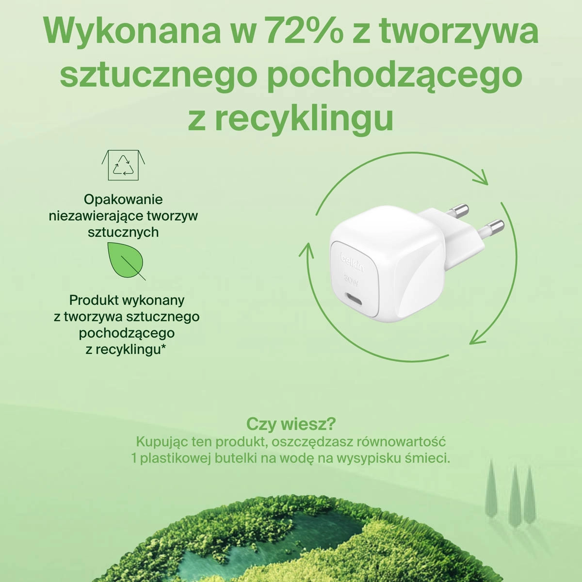 Ładowarka sieciowa Belkin USB-C PD 30W Biały