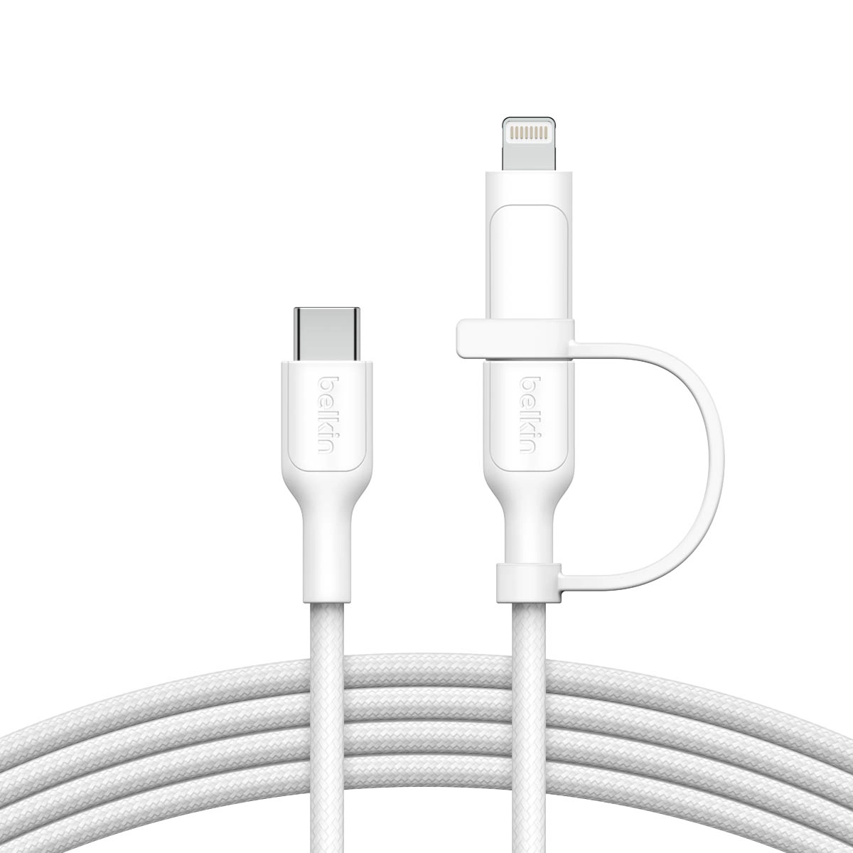 Kabel Belkin 2w1 USB-C do Lightning 60W 1,5m Biały