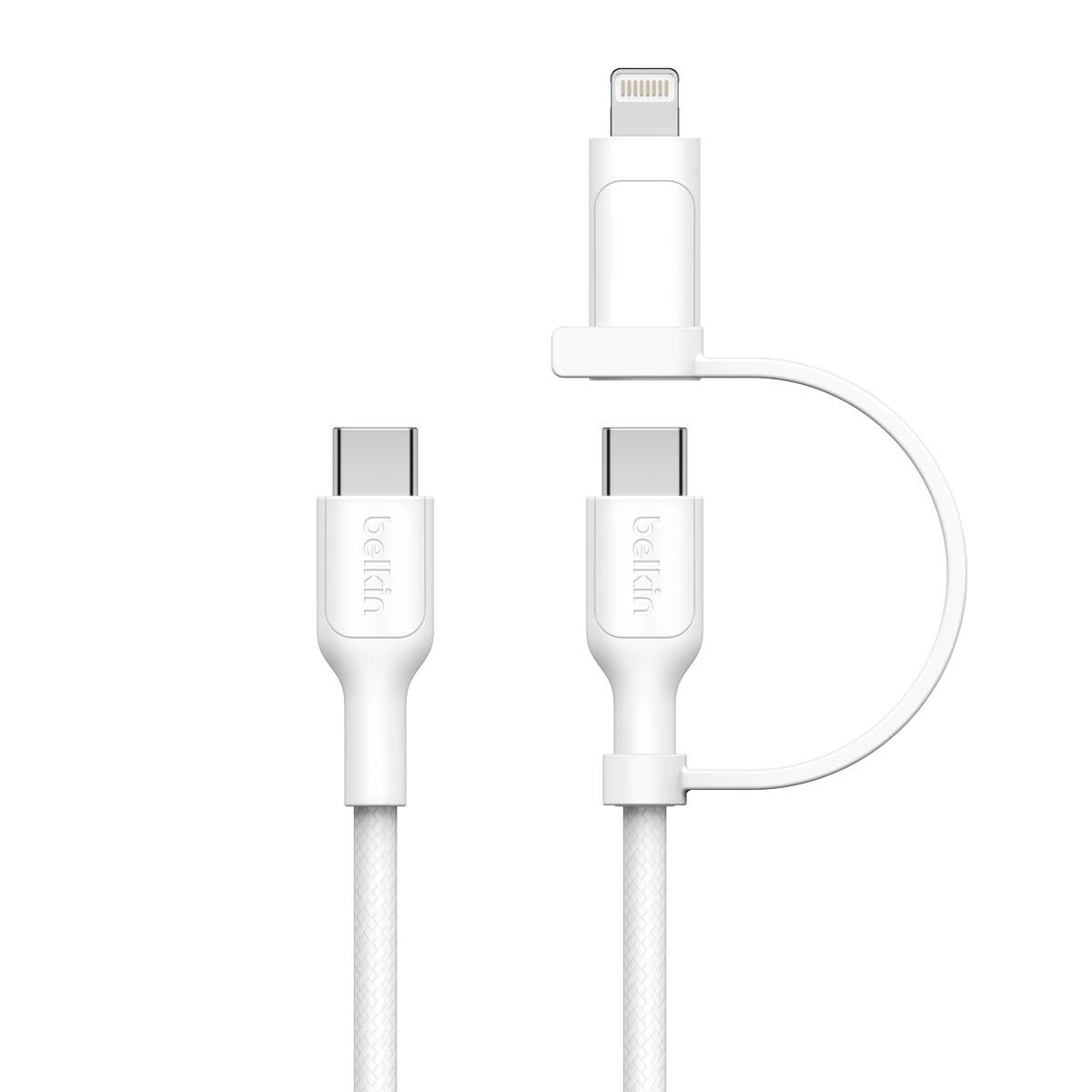 Kabel Belkin 2w1 USB-C do Lightning 60W 1,5m Biały