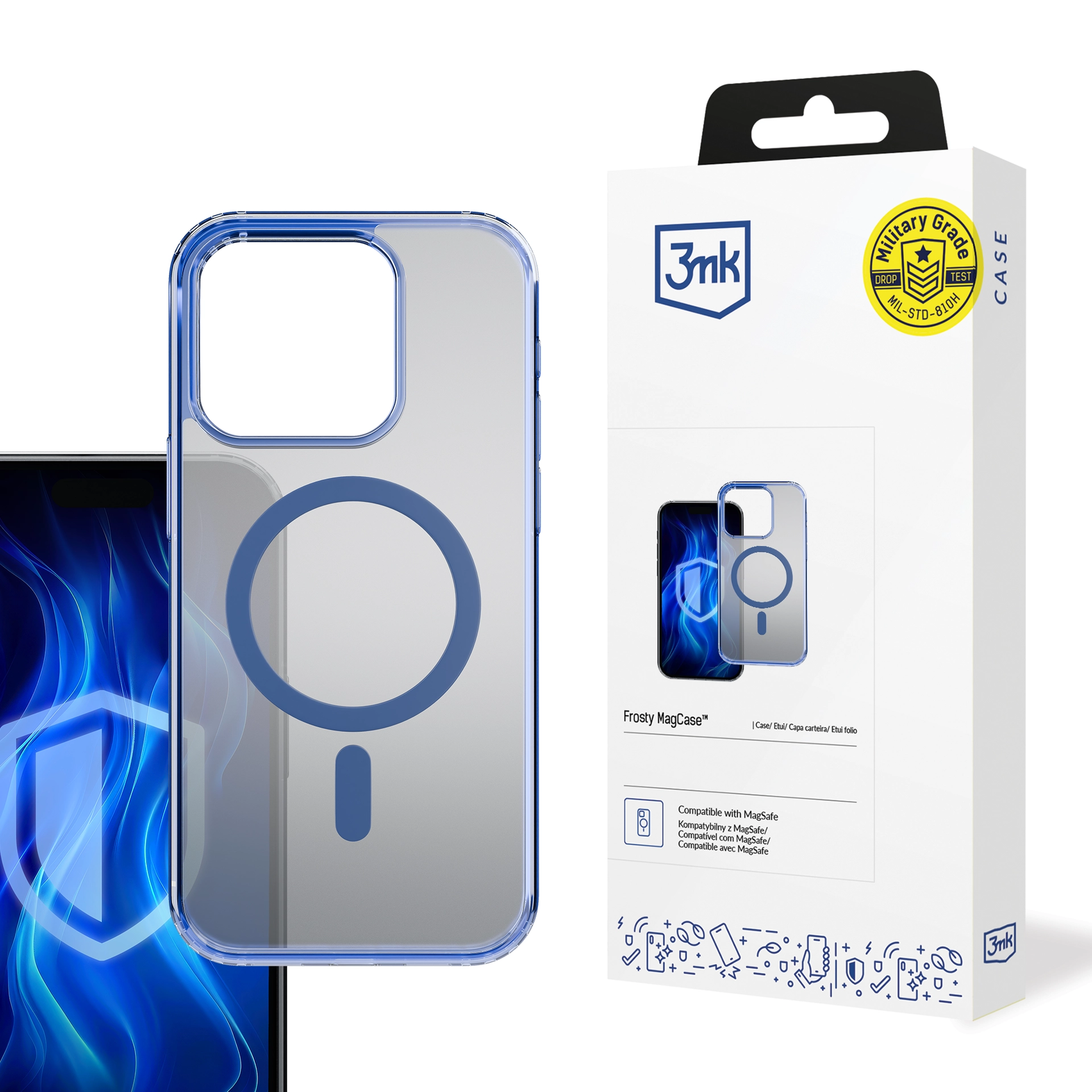 Etui 3mk Frosty MagCase do iPhone 15 Pro Max Niebieski