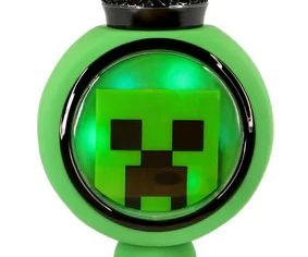 Mikrofon z głośnikiem Bluetooth OTL Technologies Minecraft Creeper PopSing LED Light Up Wireless Karaoke 5W Zielony