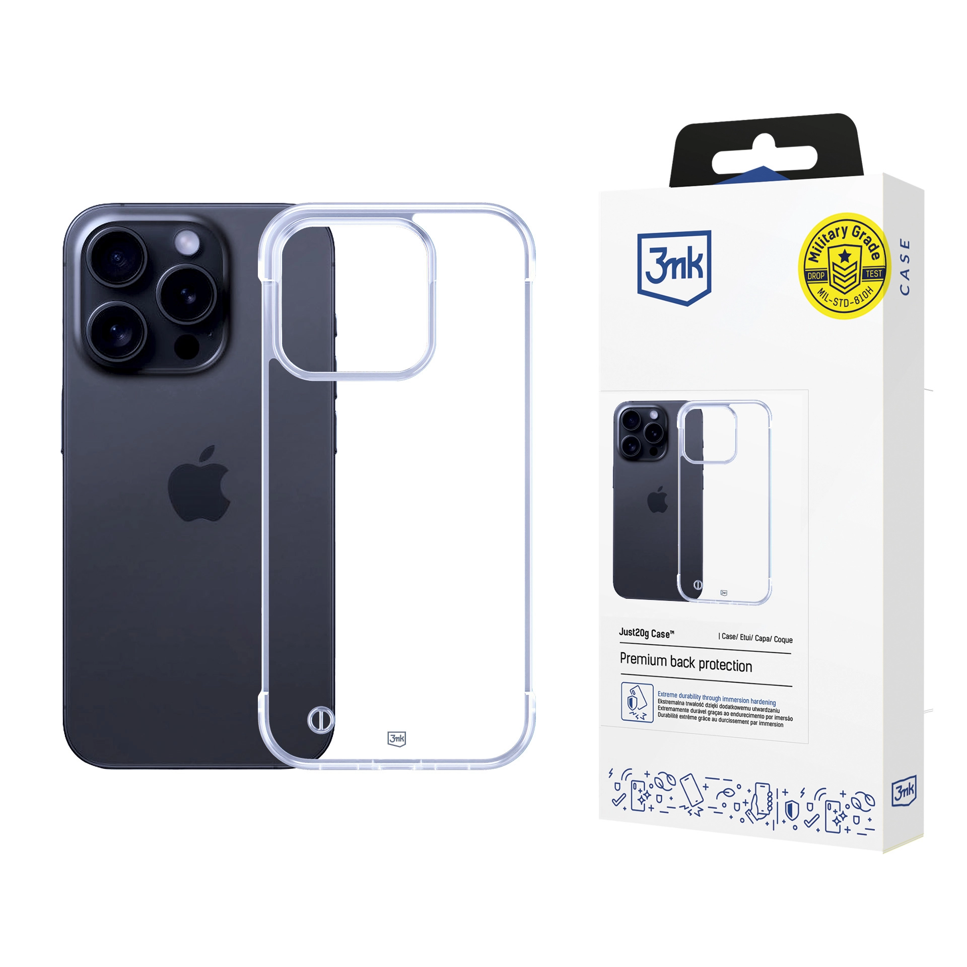 Etui 3mk Just20g Clear Case do iPhone 16 Pro Max Przezroczysty