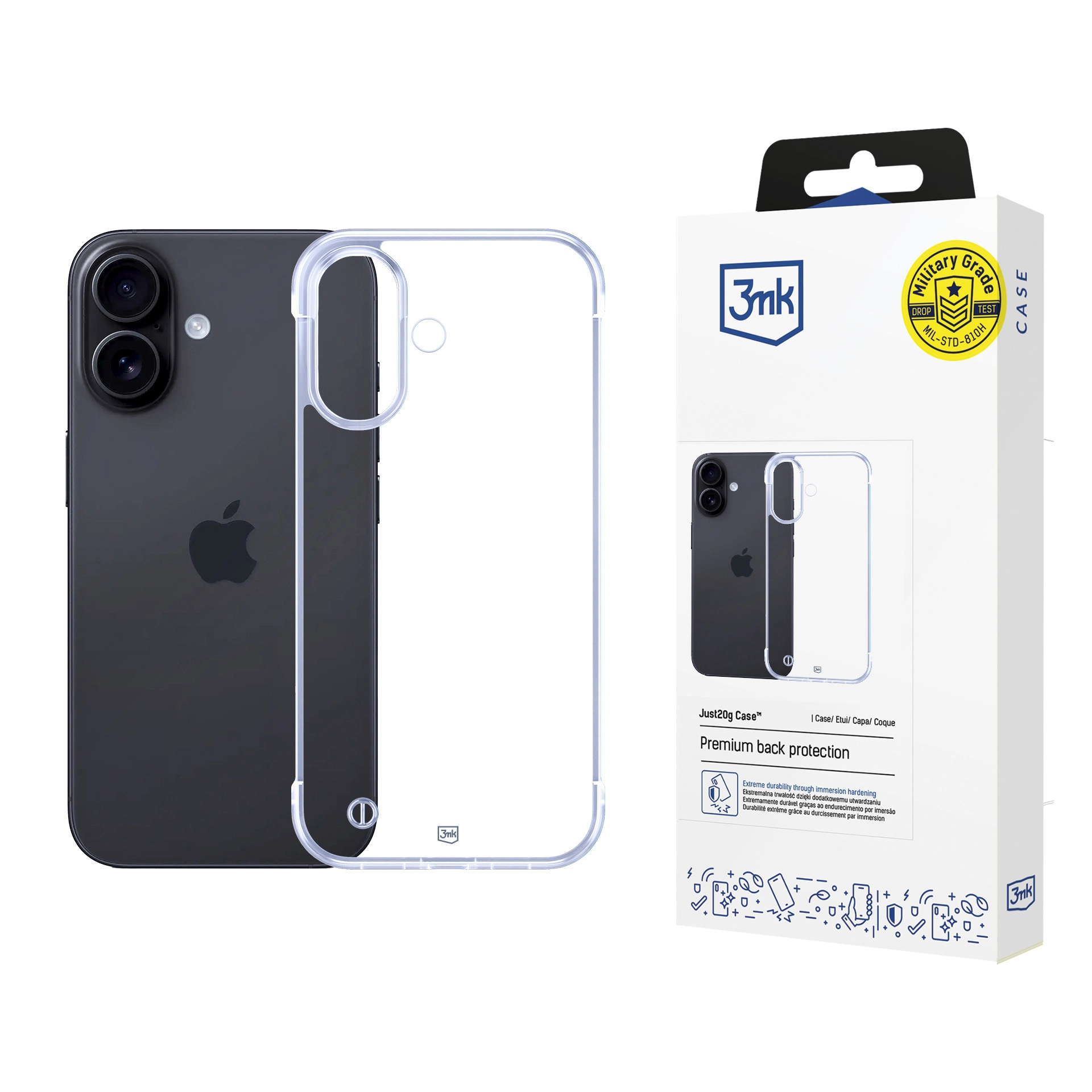 Etui 3mk Just20g Clear Case do iPhone 16 Przezroczysty