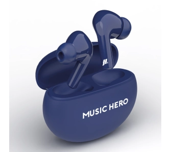 Słuchawki bezprzewodowe Music Hero TWS X-BEAT Dokanałowe Bluetooth Niebieski
