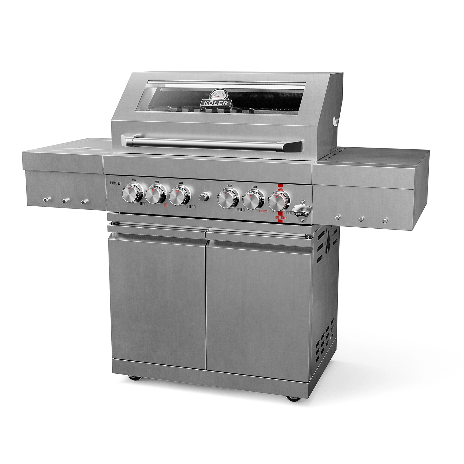Grill gazowy Koler Krone S3 Srebrny