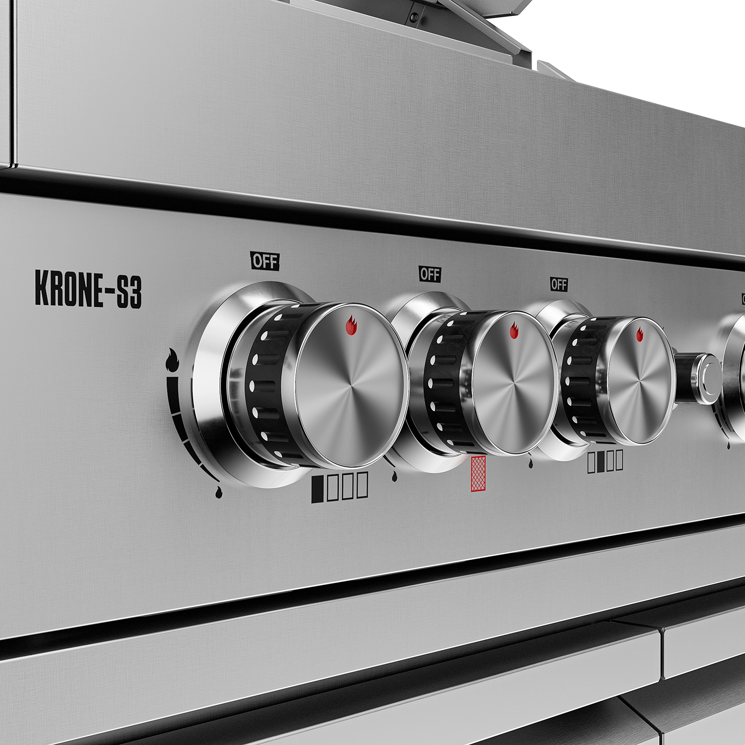 Grill gazowy Koler Krone S3 Srebrny