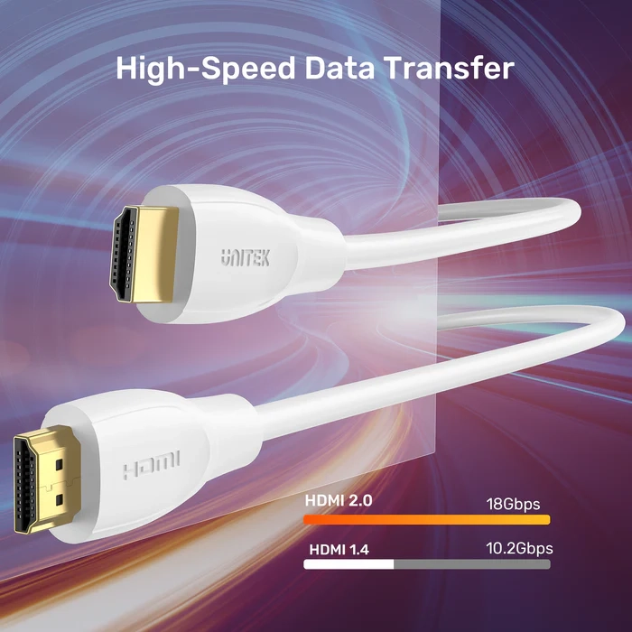 Kabel HDMI Unitek C11090AWH03-2M 2.0 4K 2m Biały