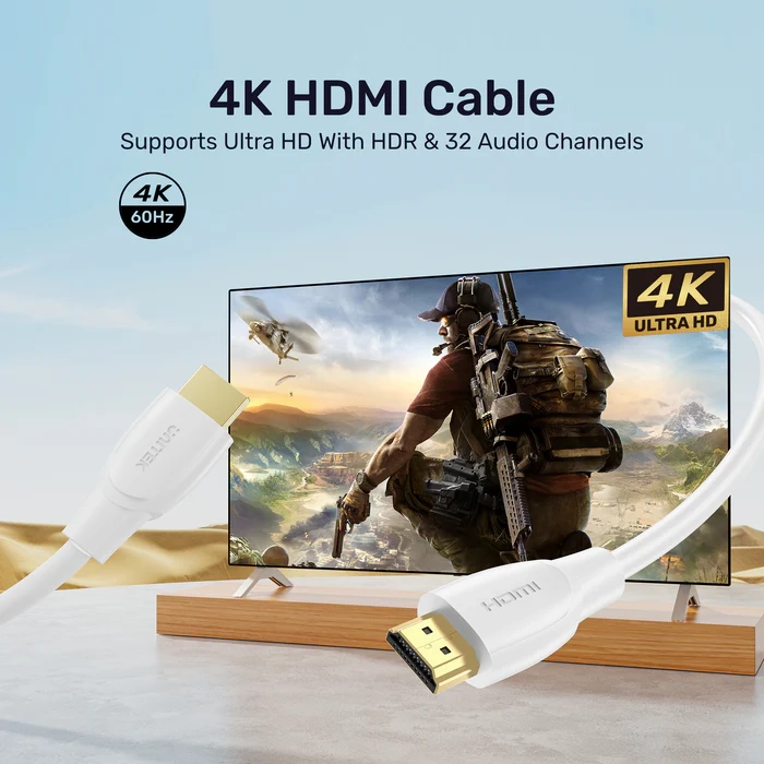 Kabel HDMI Unitek C11090AWH03-2M 2.0 4K 2m Biały