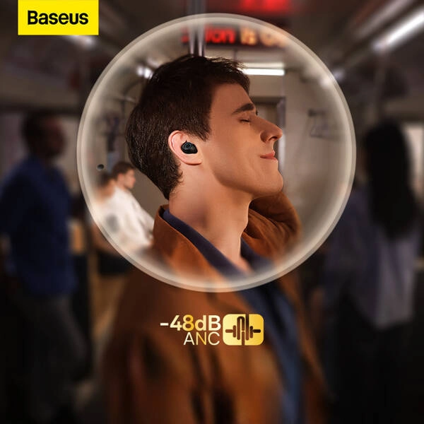 Słuchawki bezprzewodowe Baseus Bowie MA10 Dokanałowe Bluetooth 5.3 Czarny