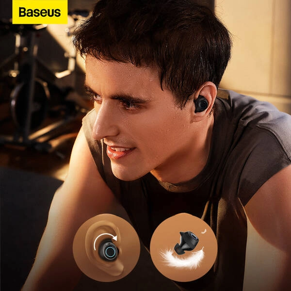 Słuchawki bezprzewodowe Baseus Bowie MA10 Dokanałowe Bluetooth 5.3 Czarny