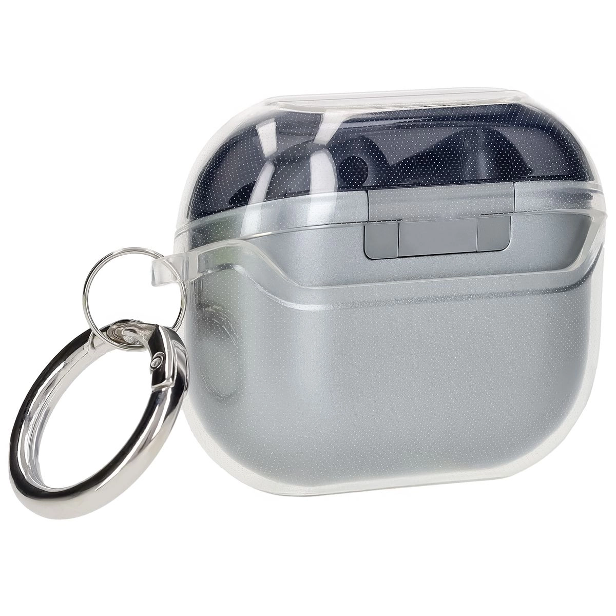 Etui na słuchawki Bizon Elastyczne z karabińczykiem do Samsung Galaxy Buds 3/3 Pro Przezroczysty