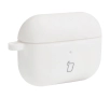 Etui na słuchawki Bizon Silikonowe z karabińczykiem do AirPods Pro 2 Biały