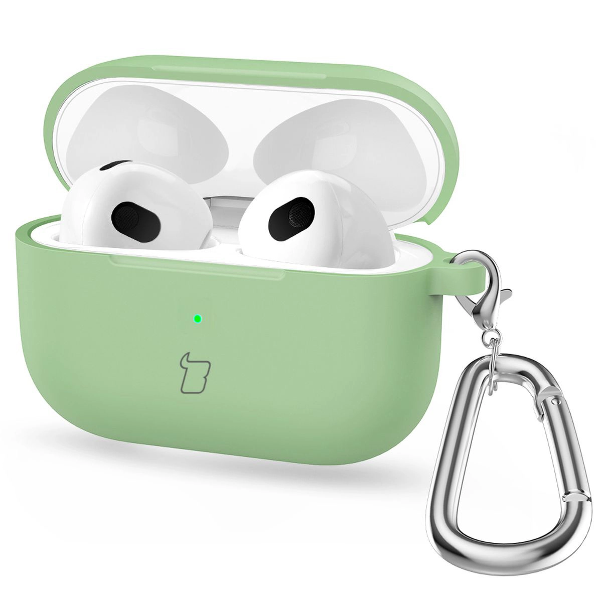 Etui na słuchawki Bizon Case Headphone Silicone do AirPods 4 Jasnozielony