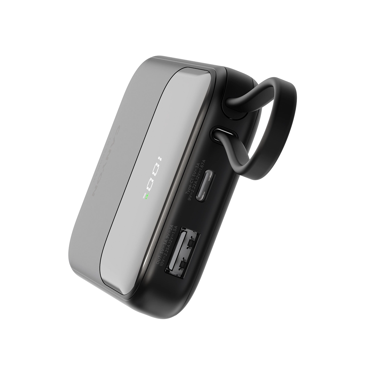Powerbank Canyon OnPower 101 z kablem USB-C 10000mAh 22,5W Czarny