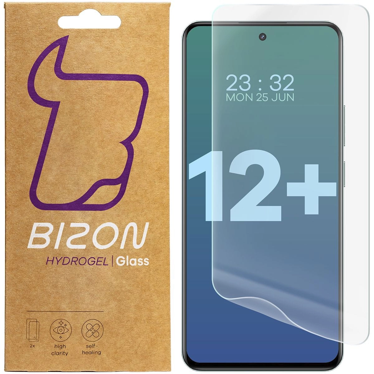 Folia hydrożelowa Bizon na ekran Hydrogel Front do Realme 12+ 5G 2 sztuki