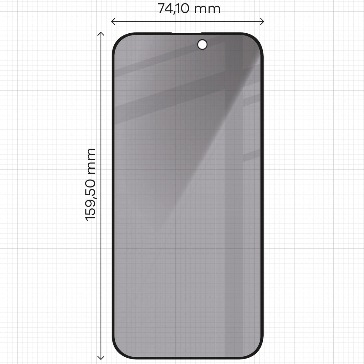 Szkło hartowane Bizon prywatyzujące pełne Edge Shadow do iPhone 16 Pro Max Przyciemniane