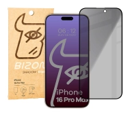 Bizon prywatyzujące pełne Edge Shadow do iPhone 16 Pro Max Przyciemniane