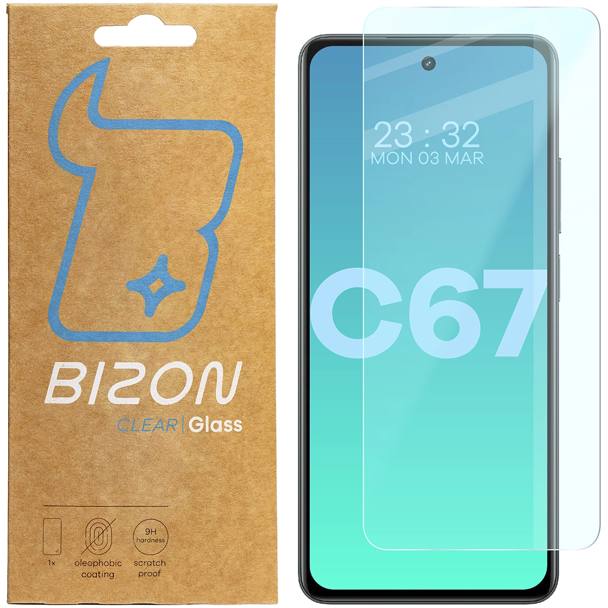 Szkło hartowane Bizon Clear 2 do Realme C67 4G