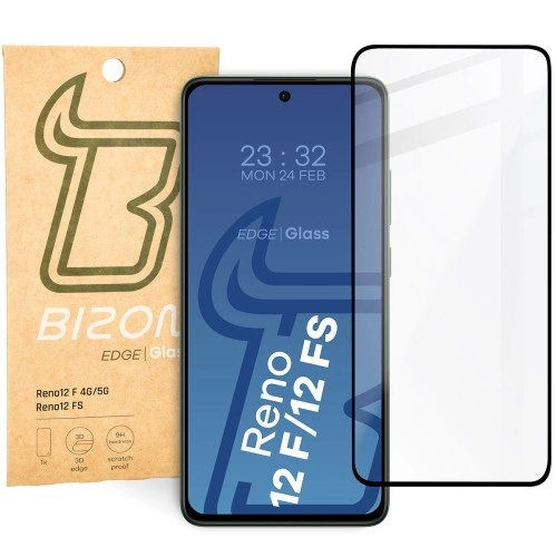 Szkło hartowane Bizon pełne Edge 2 do Oppo Reno12 F 4G/5G/12 FS