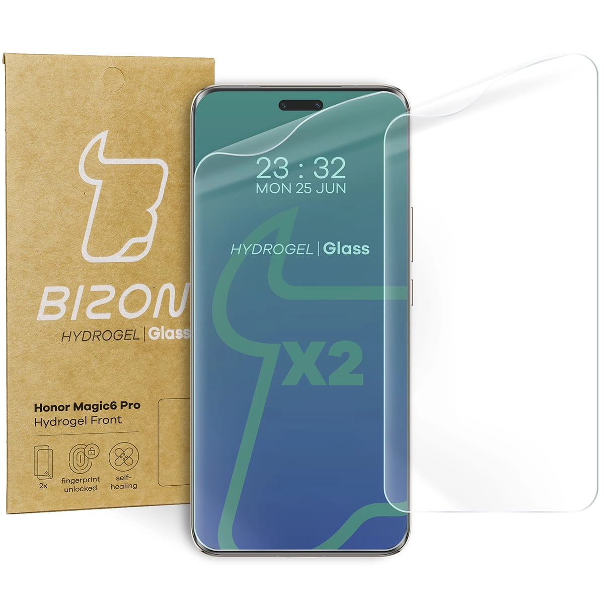 Folia hydrożelowa Bizon na ekran Hydrogel Front do Honor Magic6 Pro 2 sztuki