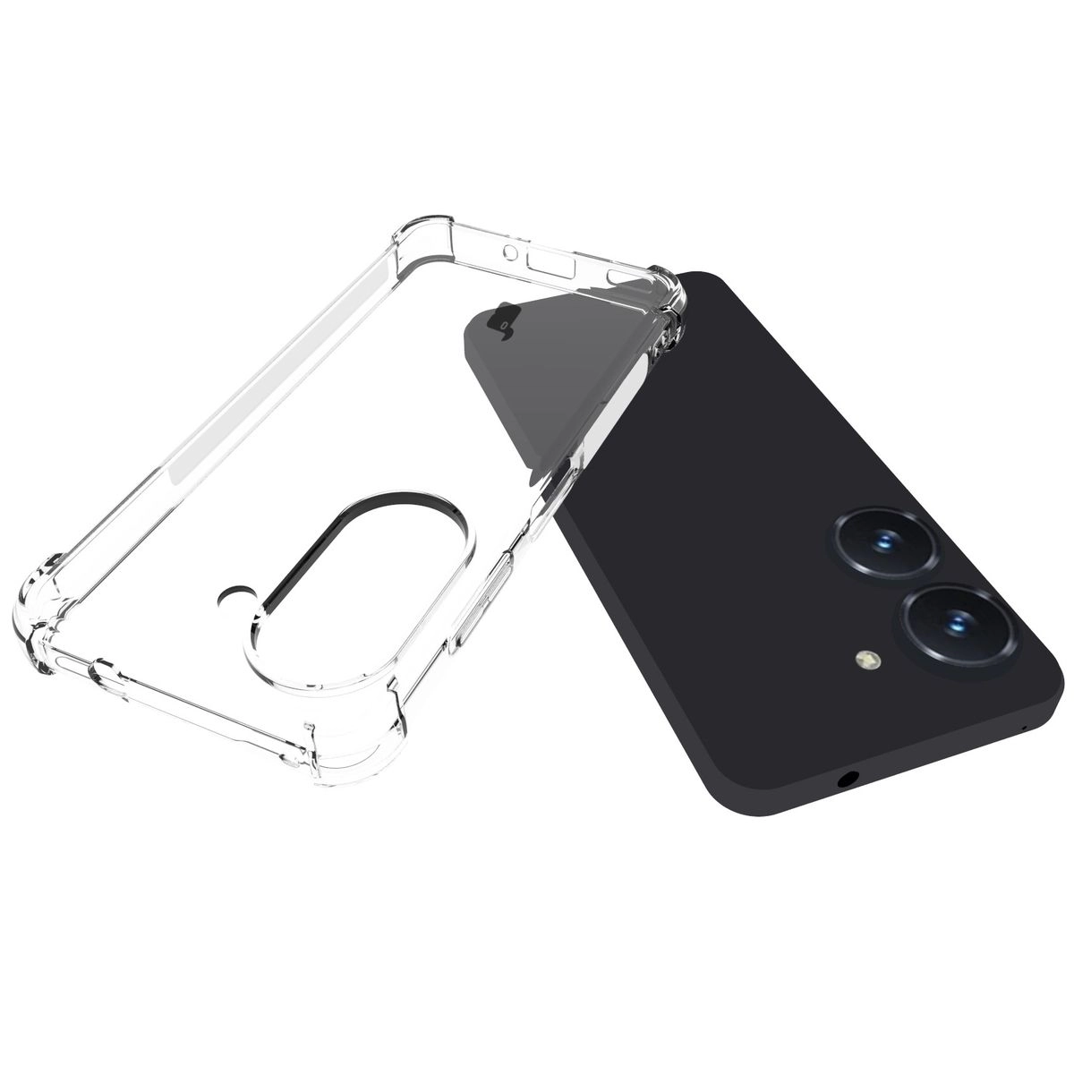 Etui Bizon Elastyczne Salpa do Asus Zenfone 10 / 9 Przezroczysty