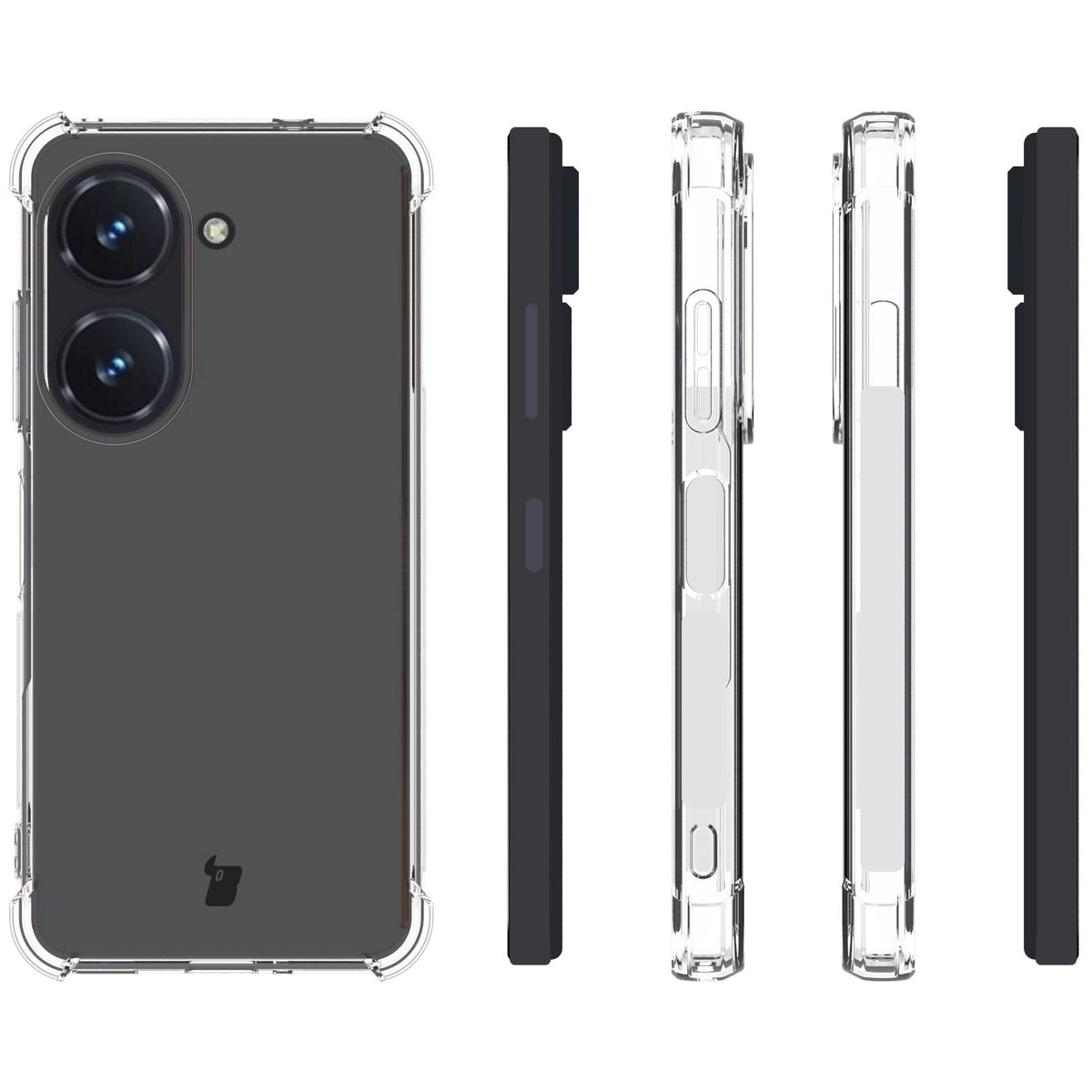 Etui Bizon Elastyczne Salpa do Asus Zenfone 10 / 9 Przezroczysty