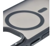 Etui Bizon Eclipse z MagSafe i podstawką do iPhone 16 Pro Max  Przydymione z czarną ramką