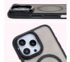 Etui Bizon Eclipse z MagSafe i podstawką do iPhone 16 Pro Max  Przydymione z czarną ramką