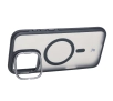 Etui Bizon Eclipse z MagSafe i podstawką do iPhone 16 Pro Max  Przydymione z czarną ramką