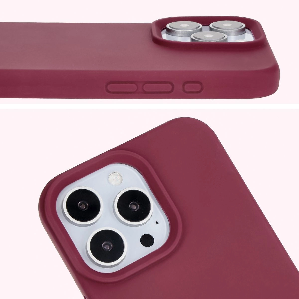 Etui Bizon Silikonowe Soft do iPhone 16 Pro Max Ciemno-fioletowy