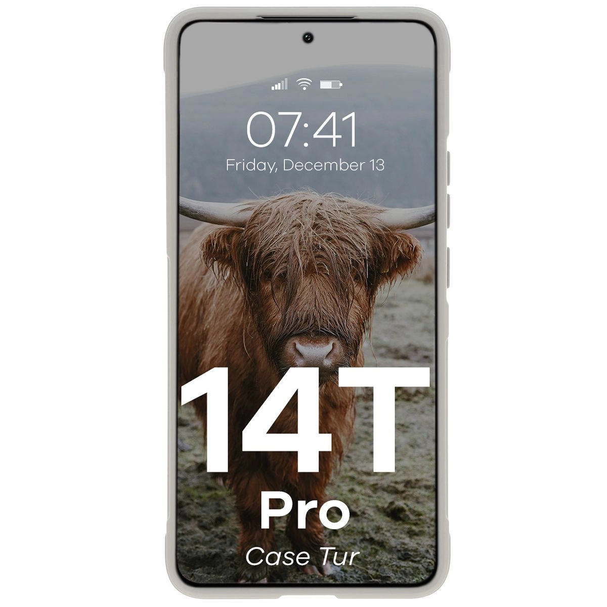 Etui Bizon Tur do Xiaomi 14T Pro Light Grey